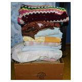 Bedding & sheets including crocheted throw