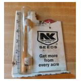 Vintage Northrup King Seeds metal & glass rain