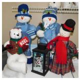 Polar Bear & Snowman home dï¿½cor