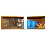 Arcoroc glass tumblers - 2 vintage plastic