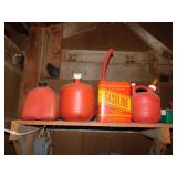4 gas cans, up to 2 gallons