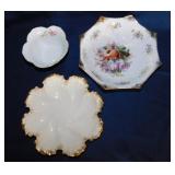 1960's Lenox bone china oyster plate, 7.5'