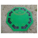 Portable folding poker tabletop in case