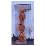 Outdoor holiday decor: Autumn fall scarecrows -