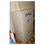 Metal 2 drawer filing cabinet