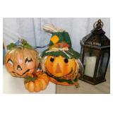 3 Halloween Jack-O-Lantern pumpkins - Flameless