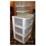 Three drawer storage container, 21' x 14' x 26' -