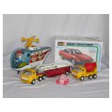 Tonka cement truck & ladder truck - Sky Taxi toy