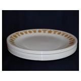 Eight 1970 Corelle Butterfly Gold luncheon plates,