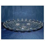 Fostoria American glass: 3-toed cake plate -