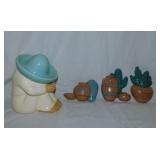 1991 Burwood Southwest cactus wall plaques -