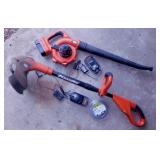 Black & Decker cordless leaf blower & weed trimmer