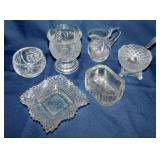 American Brilliant Pinwheel crystal pitcher, 3'
