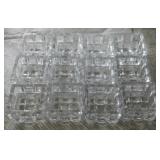12 West Germany block optic crystal salt dips -
