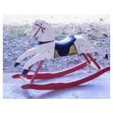 1950's Rich Toys molded plastic & wood rocking
