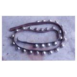 Mirrored horse collar - Sleigh bells on leather