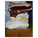 Full size bedding & sheets - Crocheted afghan