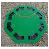 Portable folding poker blackjack table top in case