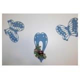 7 piece Home Interiors Butterfly wall art