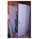 Metal storage cabinet & all the Christmas decor