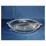 Imperial Glass Candlewick divided relish dish,