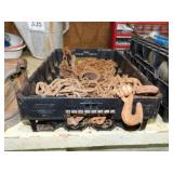 12' log chain w/ 2 hooks - 7' chain for fence