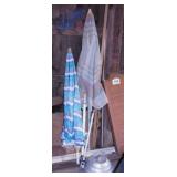 2 patio umbrellas