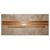 3 wooden Chrisman & Scottland Illinois yardsticks