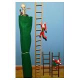 Felt Christmas banner - Wooden elves & 60' ladder