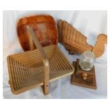 Wooden dï¿½cor: Folding basket - Candy dispenser &