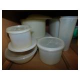Vintage sheer white Tupperware