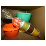 NOS 1970's Tupperware set of 4 spice shakers -