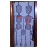 Halloween decor: 2 milk jug skeletons - Scarecrow
