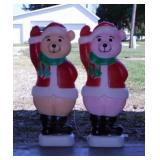 Two 1994 Don Featherstone Christmas Waving Bear