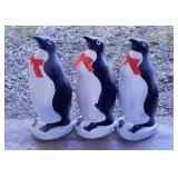 3 Union Products Christmas Penguin blow molds,