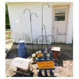 4 shepherd hooks - Wrought iron hanging basket