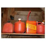 4 gas cans, up to 2 gallons