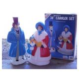 1993 Empire Christmas Caroler blow molds in box,