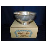 Gorham Revere silverplate bowl in box, 8'