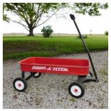 Radio Flyer wagon w/ new child's backrest