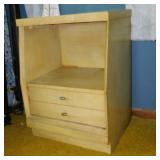 Mid Century blonde single drawer bedside table