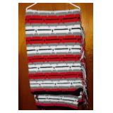 Two knitted crochet throws, Southwest print