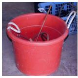 Poly tub w/ rope handles - Horse tack