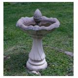 Concrete bird bath, 21" diameter