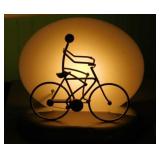 Ishiguro solar powered bicycle rider TV light,