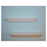 Pair 24' decorator wall shelves