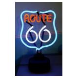 Decorator neon Route 66 tabletop light sign,