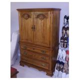 Broyhill Premier oak armoire dresser w/ 3 drawers,