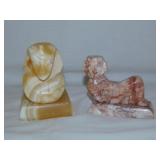 Alabaster King Tut, 4' tall - Polished pink
