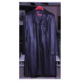 Nice ladies full length lamb leather coat, size M
